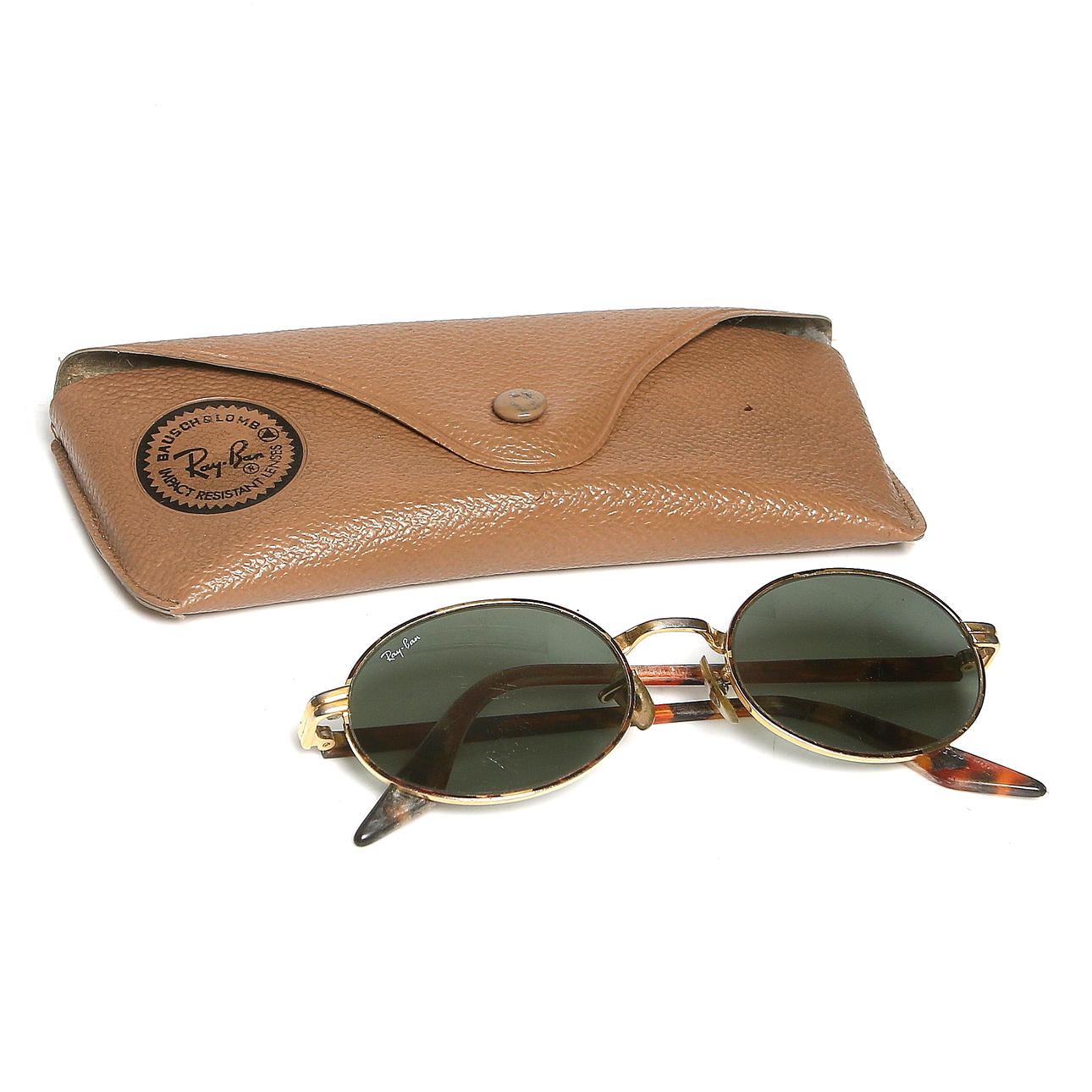 SOLGLASÖGON, "Oval Arista", Ray-Ban, Baush & Lomb, 1990-tal.