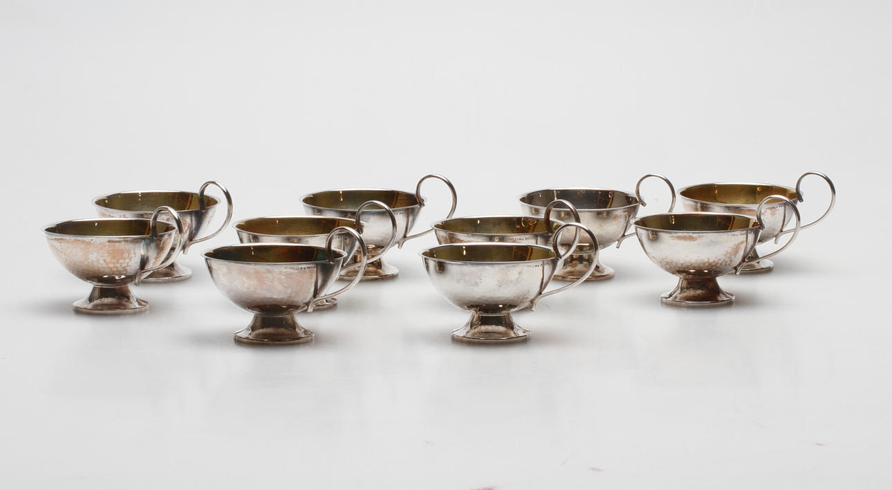 PUNSCHMUGGAR, tio delar, 305 gram, Silver.