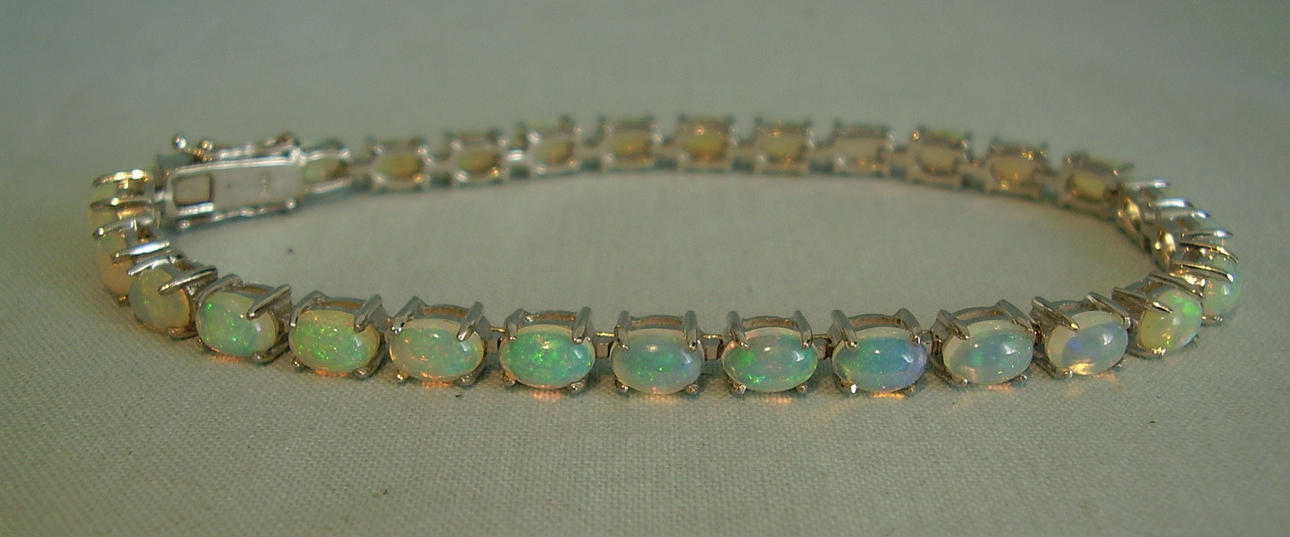 OPAL ARMBAND silver 925 full opaler.