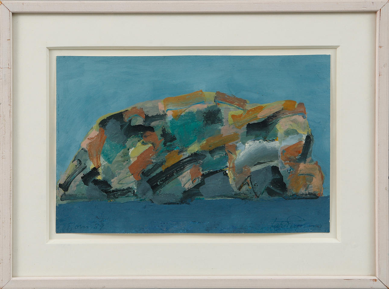 LARS GYNNING. “Tjörn”, Oil on paper, signed.