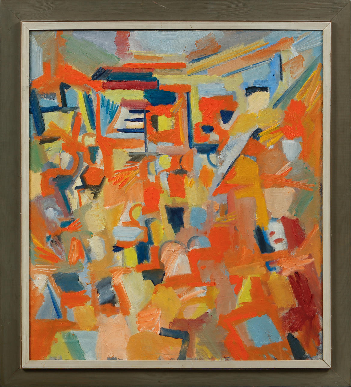 FRED  ANDERSSON. “Rush Hour”, oil on canvas, signed.