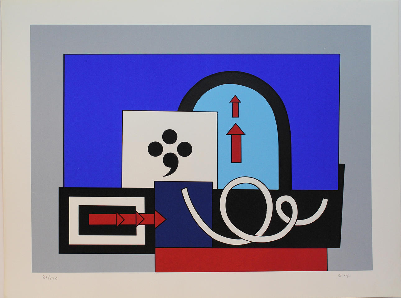 BENGT ORUP. Komposition. Serigrafi. Signerad Orup. 87/120.