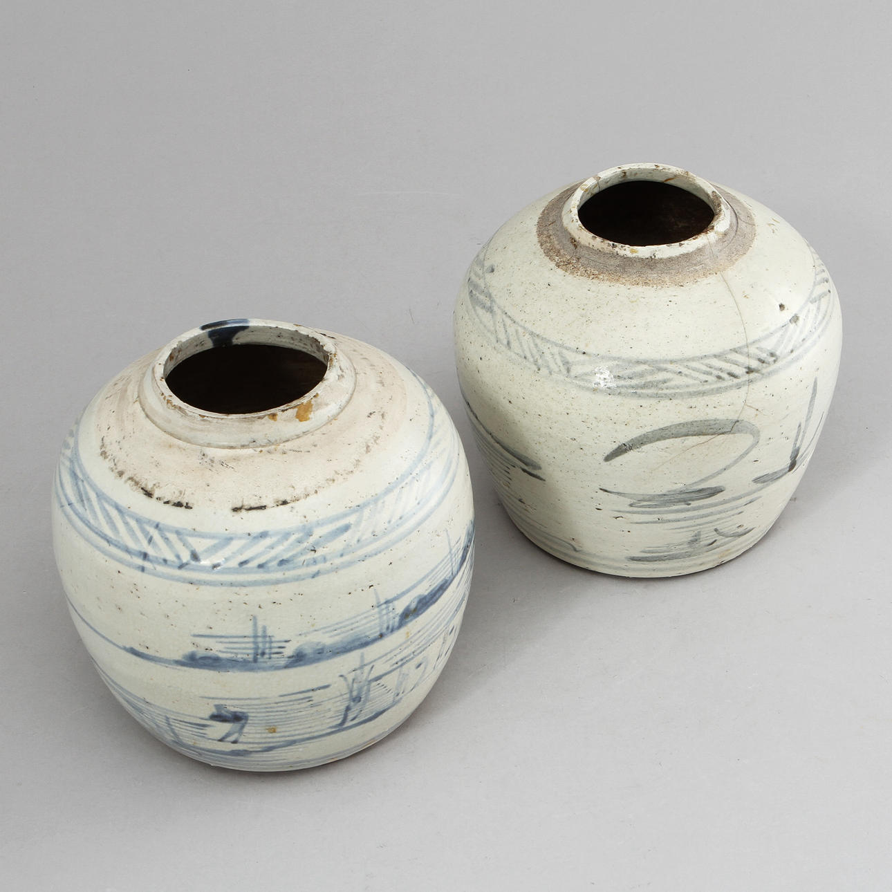 BOJANER, 2 st, Kina, omkring 1800.