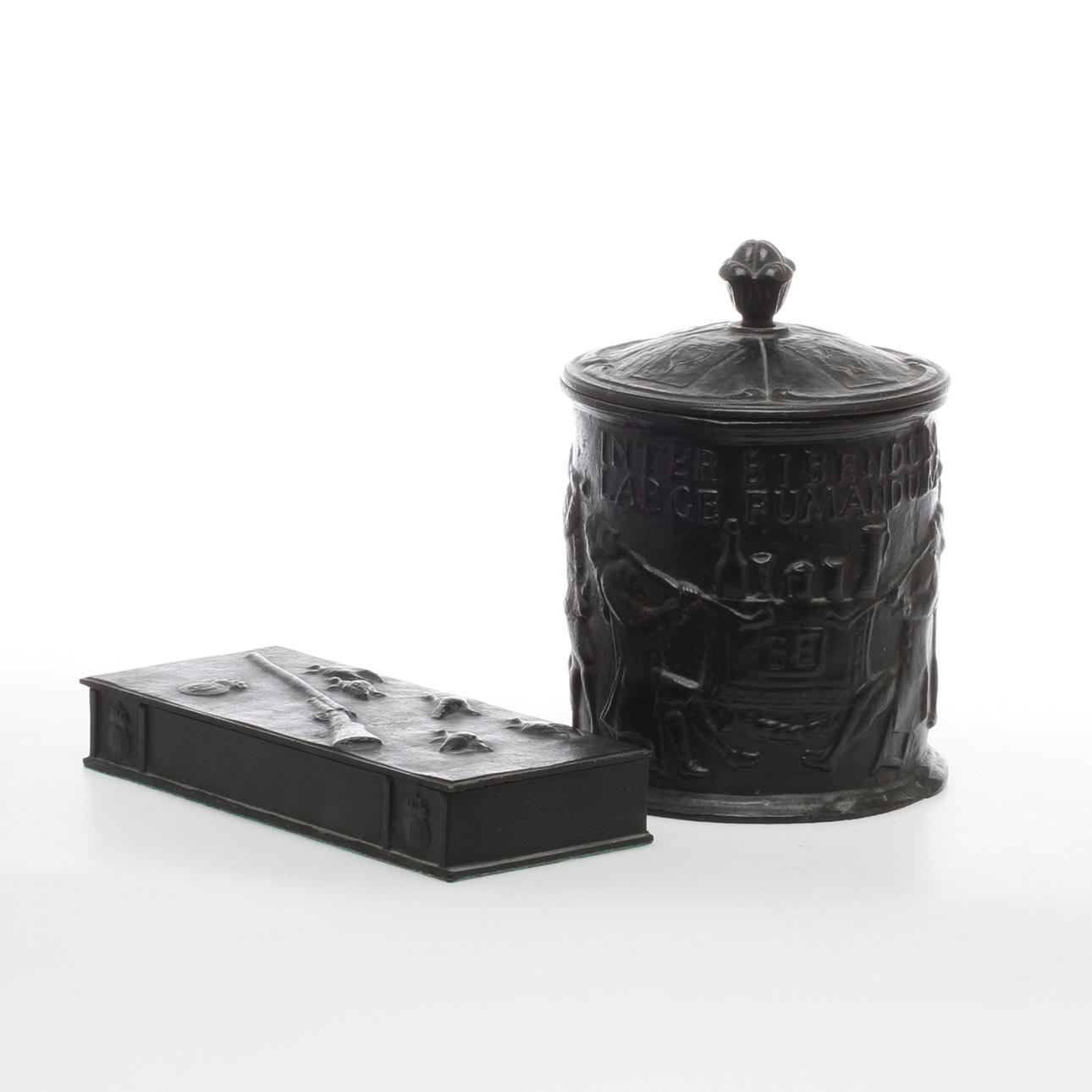 TOBAKSBURK, ASK, gjutjärn, 1900-tal.