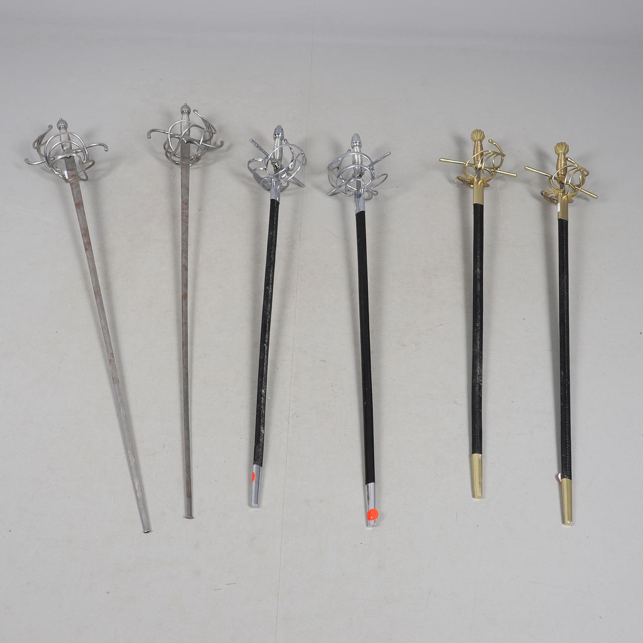 THREE PAIRS OF MODERN SWORDS (6).