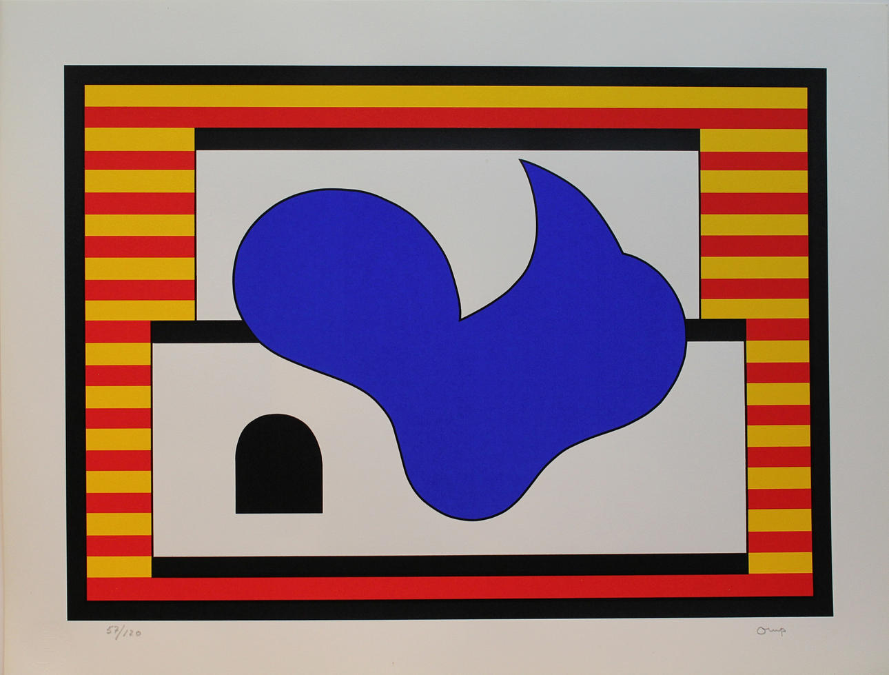 BENGT ORUP. Komposition. Serigrafi. Signerad Orup. 57/120.