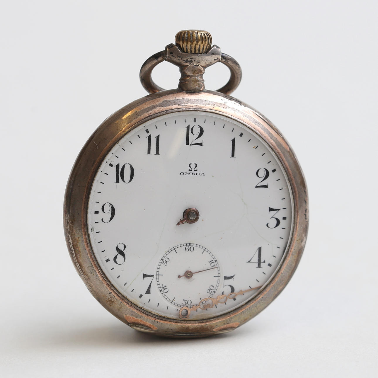 OMEGA, pocket watch, outer and inner case in silver, 1915.