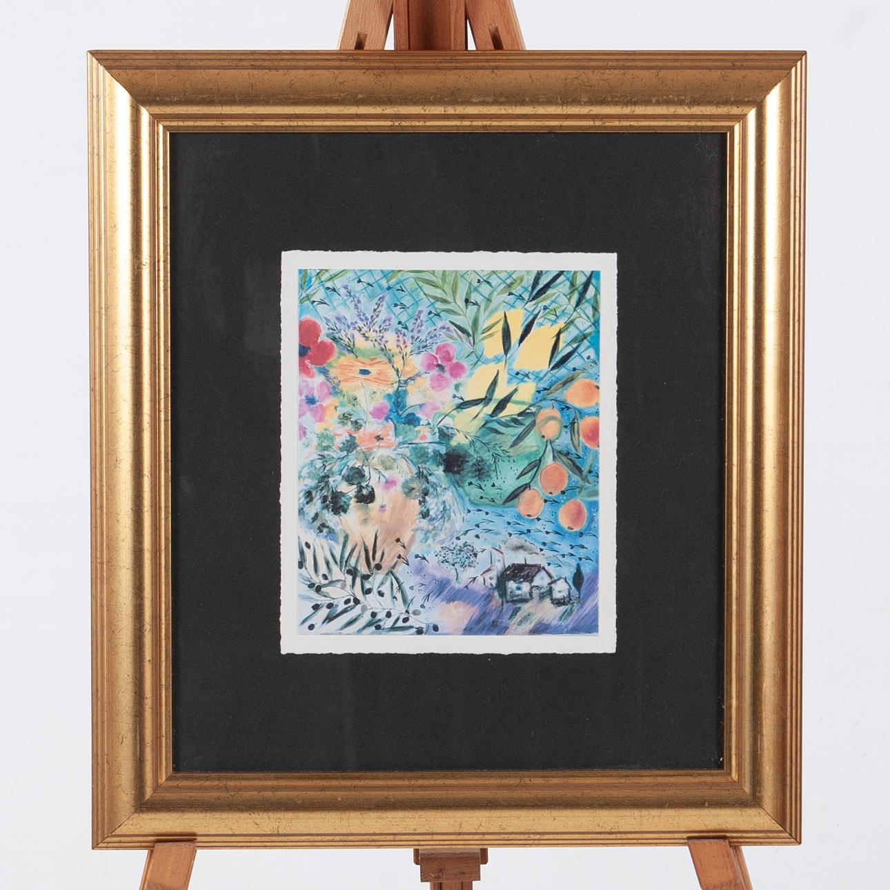 LENA LINDERHOLM. Lithography. “Floral and Landscape Composition”.