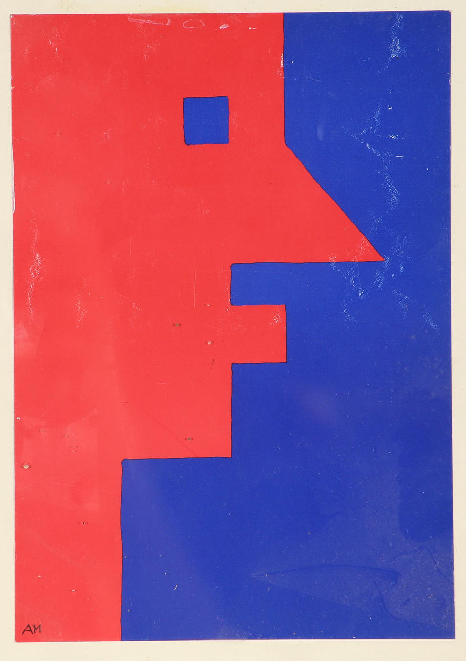 ALBERT MERZ. Composición de figuras, serigrafía.