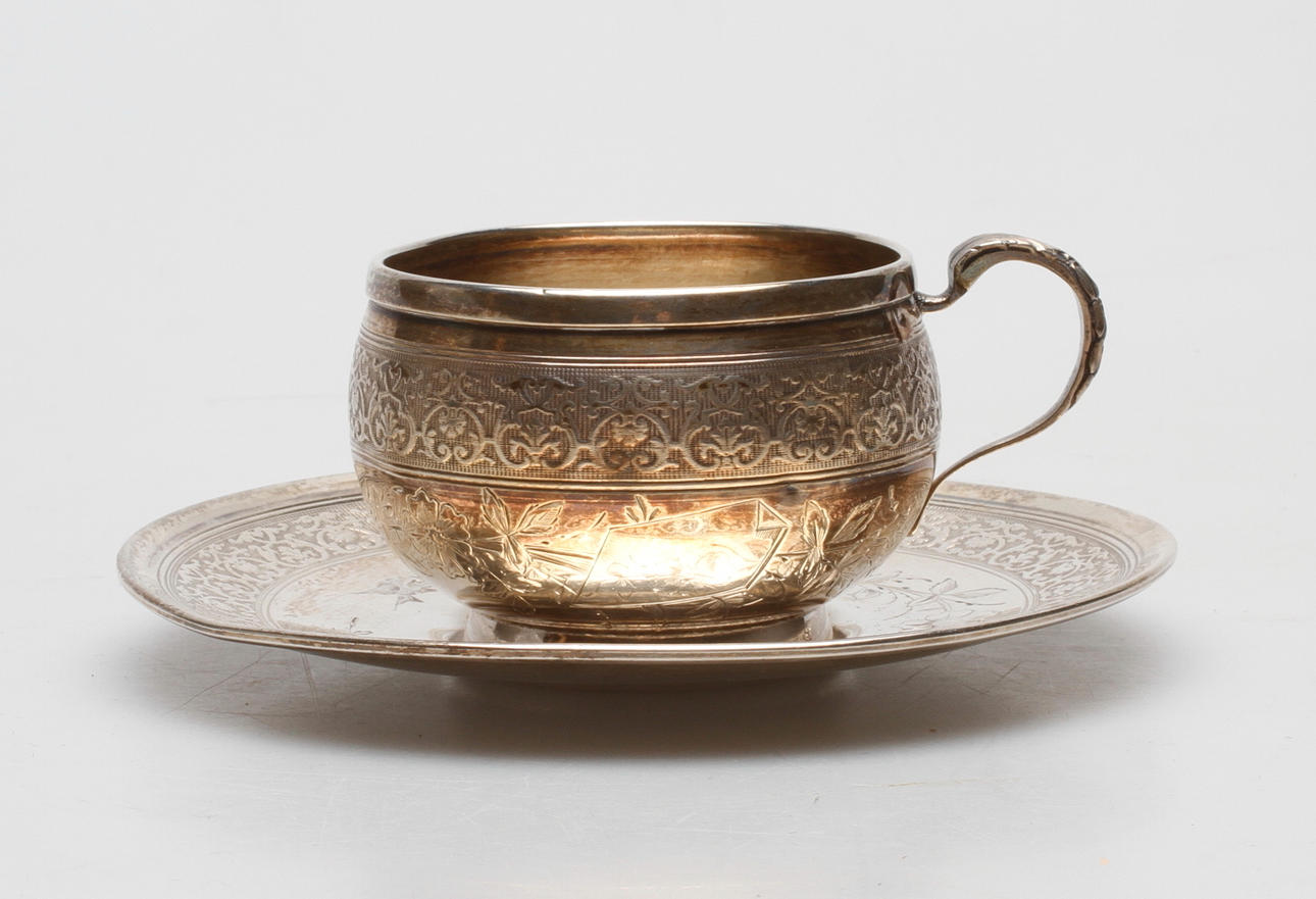 KOPP med FAT, silver, Frankrike, 1800-talets slut.