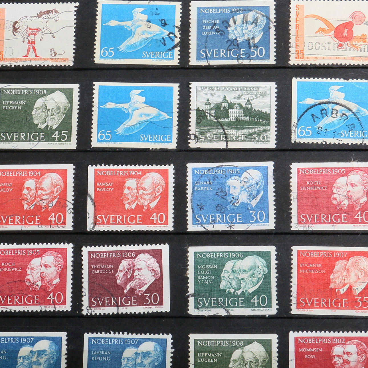 FRIMÄRKSALBUM, samt häften, mestadels Sverige.