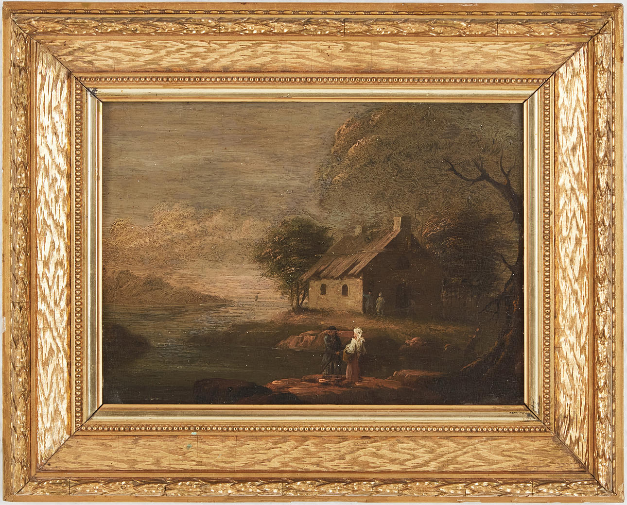 NILS SCHILLMARK. Seascape with cottage 1777.