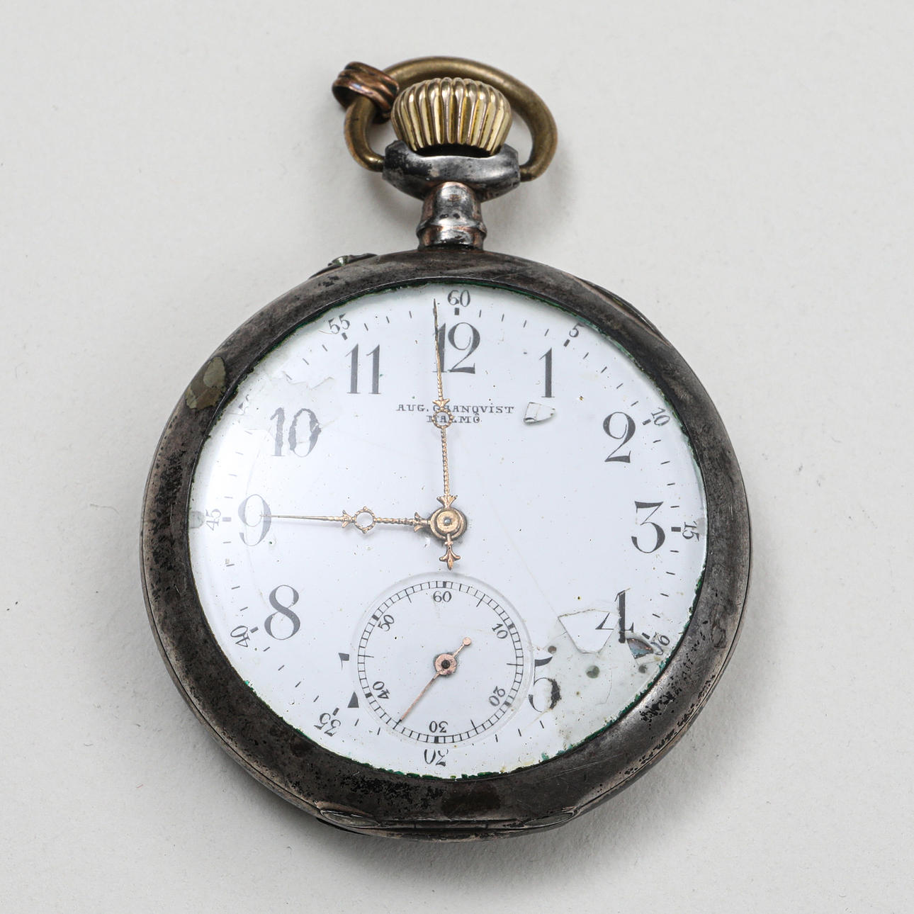 POCKET WATCH, silver, Ancre, Beehive.