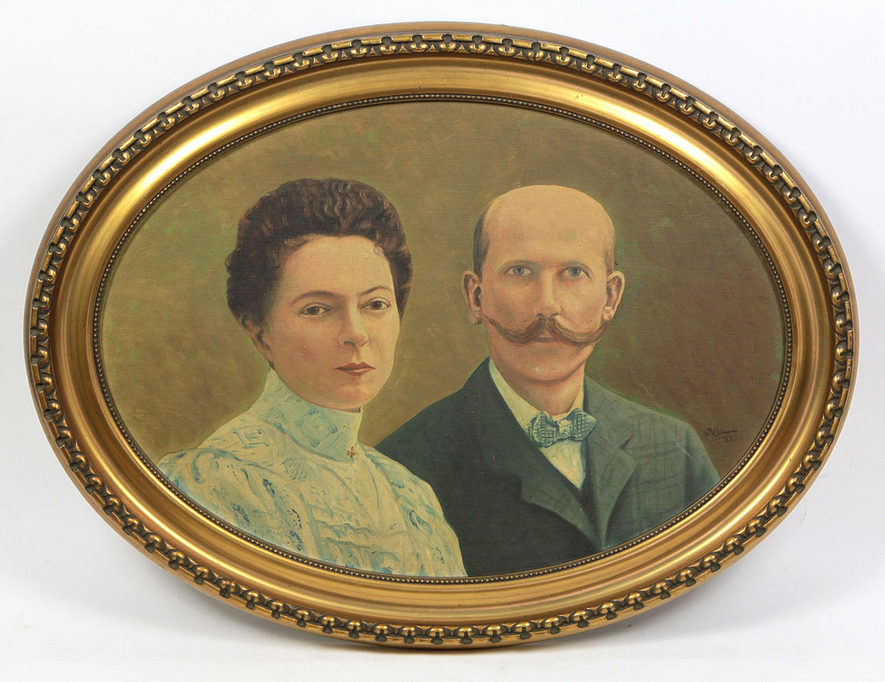 U. KLEMM, dubbelporträtt, 1932, 70 x 50 cm.