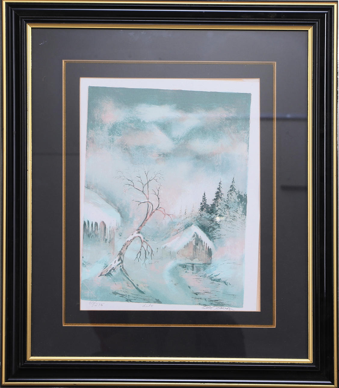 ODD JACOBSEN. Färglitografi, numrerad och signerad.