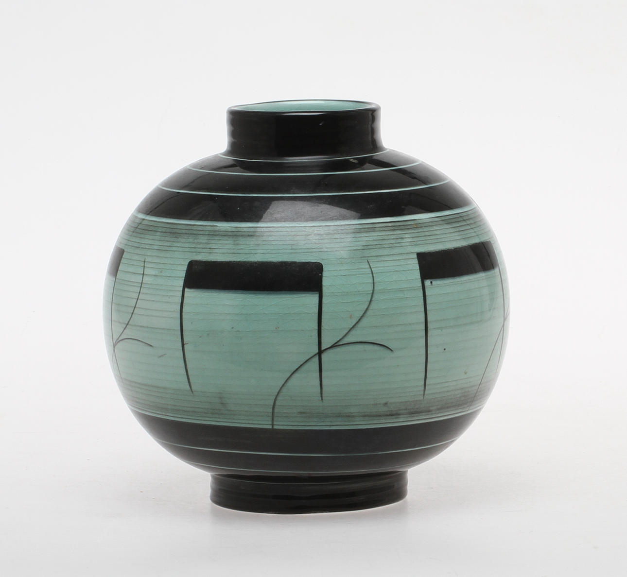 VAS,flintgods, art deco, Ilse Claesson, Rörstrand. 1900-tal.