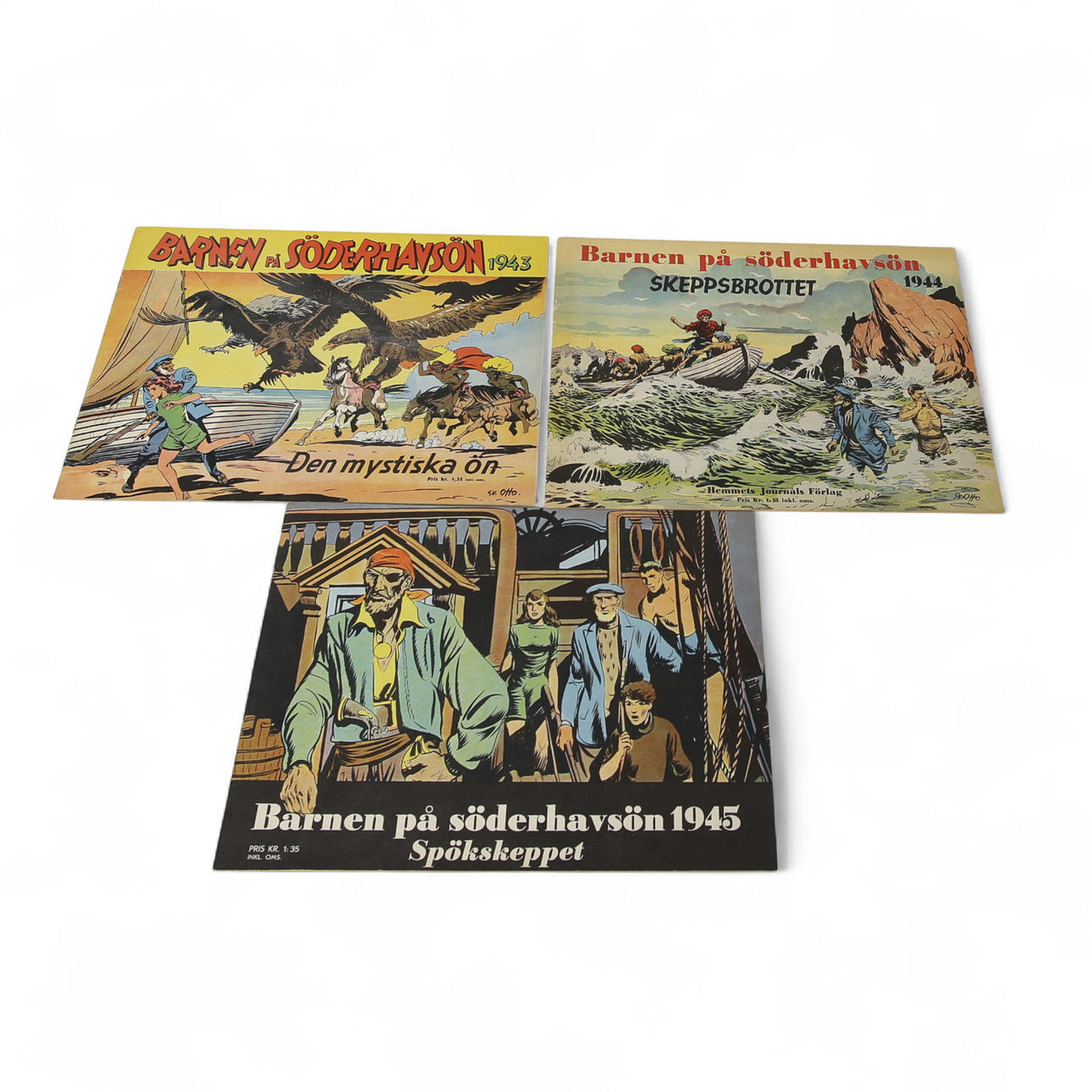 ÁLBUM DE LA SERIE «Barnen på Söderhavsön» 1943-1945.