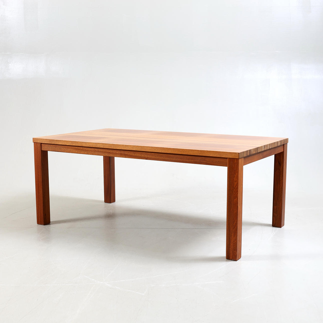 DINING TABLE, waxed walnut, specially commissioned by fine carpenters, contemporary.