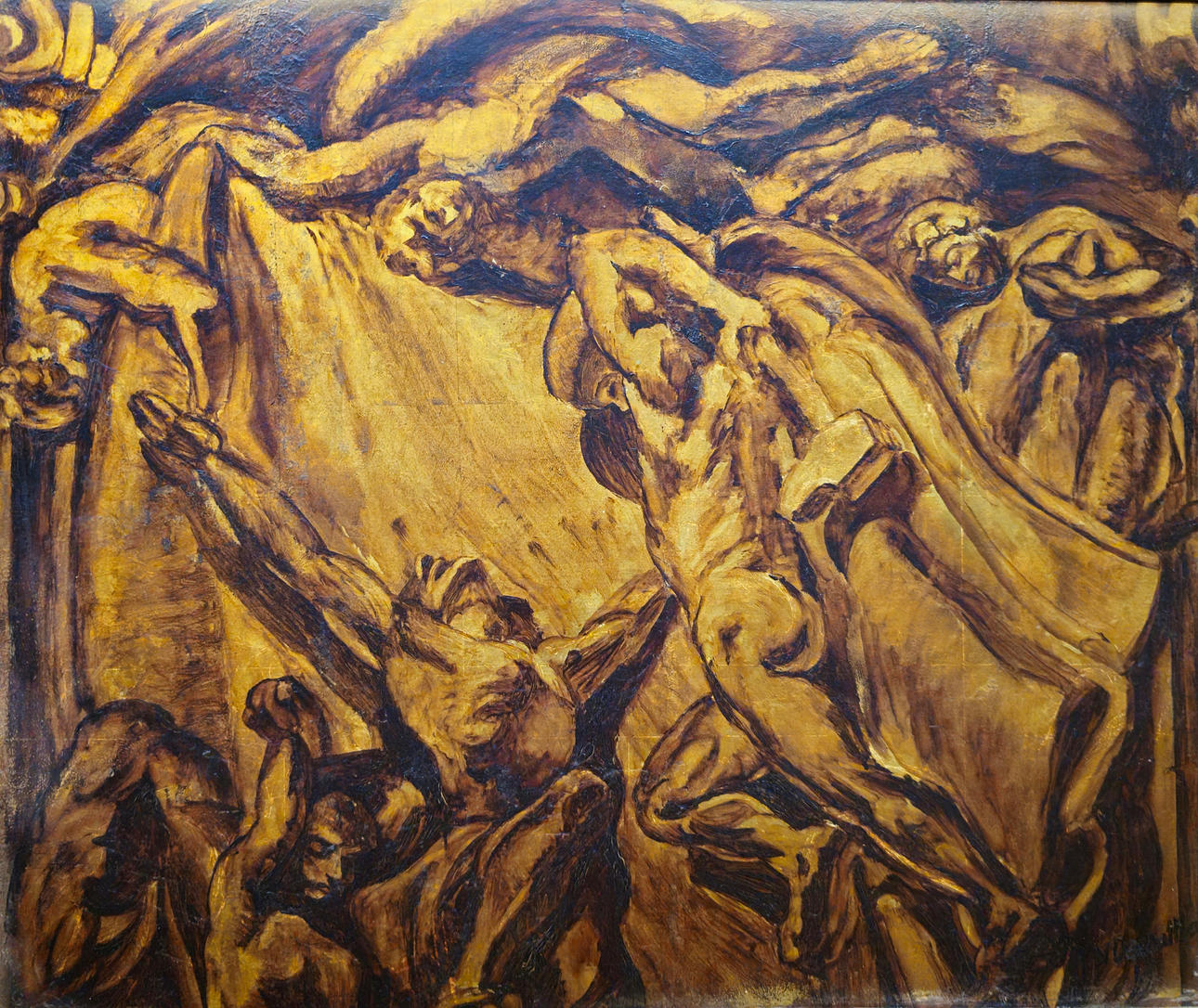 UNDERWORLD. OIL ON CANVAS. ANONYMOUS.