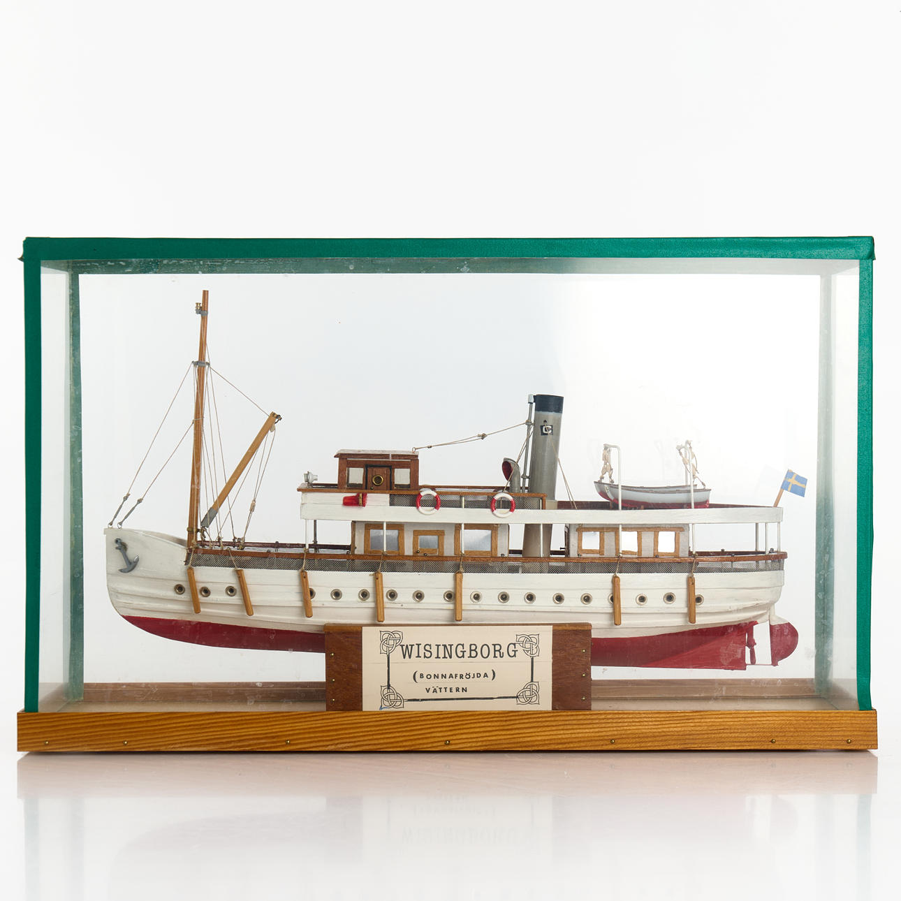 SCHIFFSMODELL, Wisingsborg, (Bonnafryja) Vättern, mit Ständer.