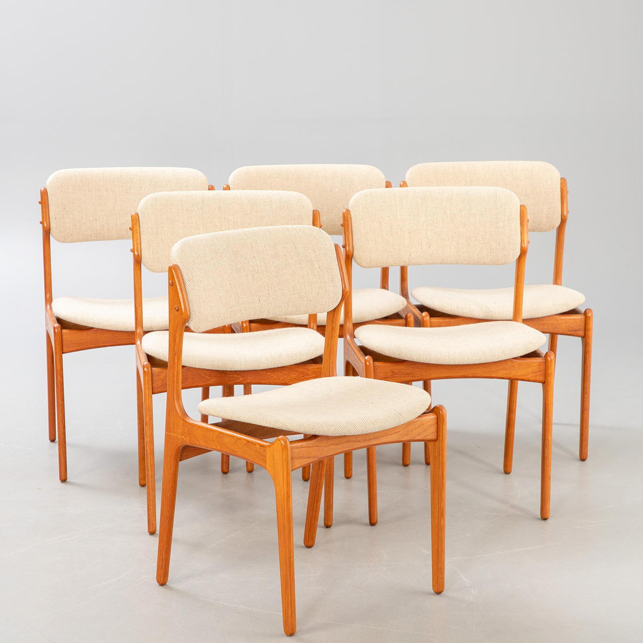 Erik Buch, stole 6 teak, O. D. Møbler (6).
