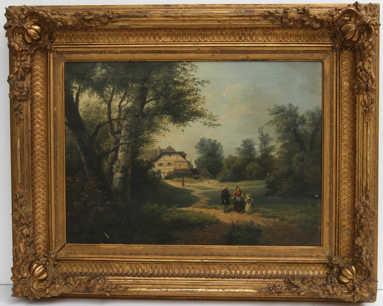 OKÄND KONSTNÄR, 1800-TAL. Olja på duk, signerad A Reimers 67.