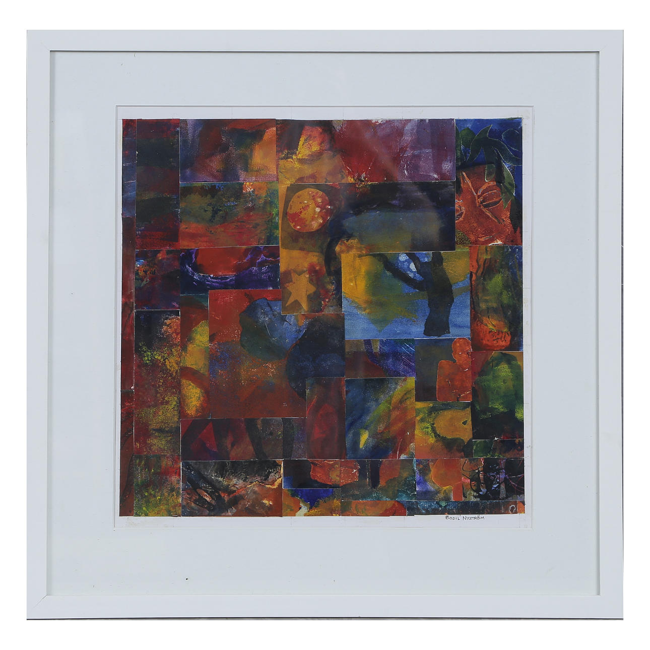 BODIL NYSTRÖM, AQUARELLKOMPOSITION, SIGNIERT.