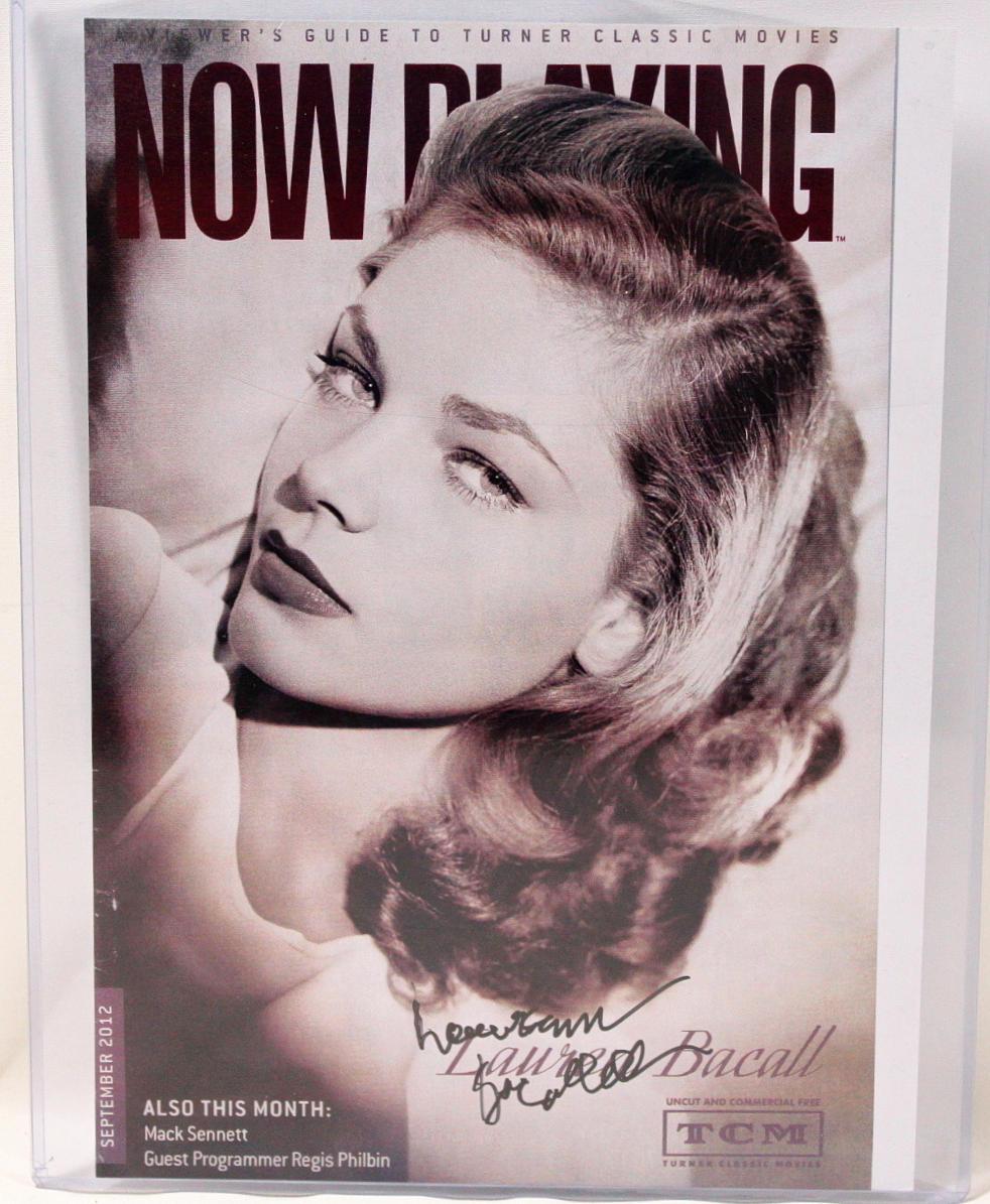 LAUREN BACALL. fotografi, original signerad.