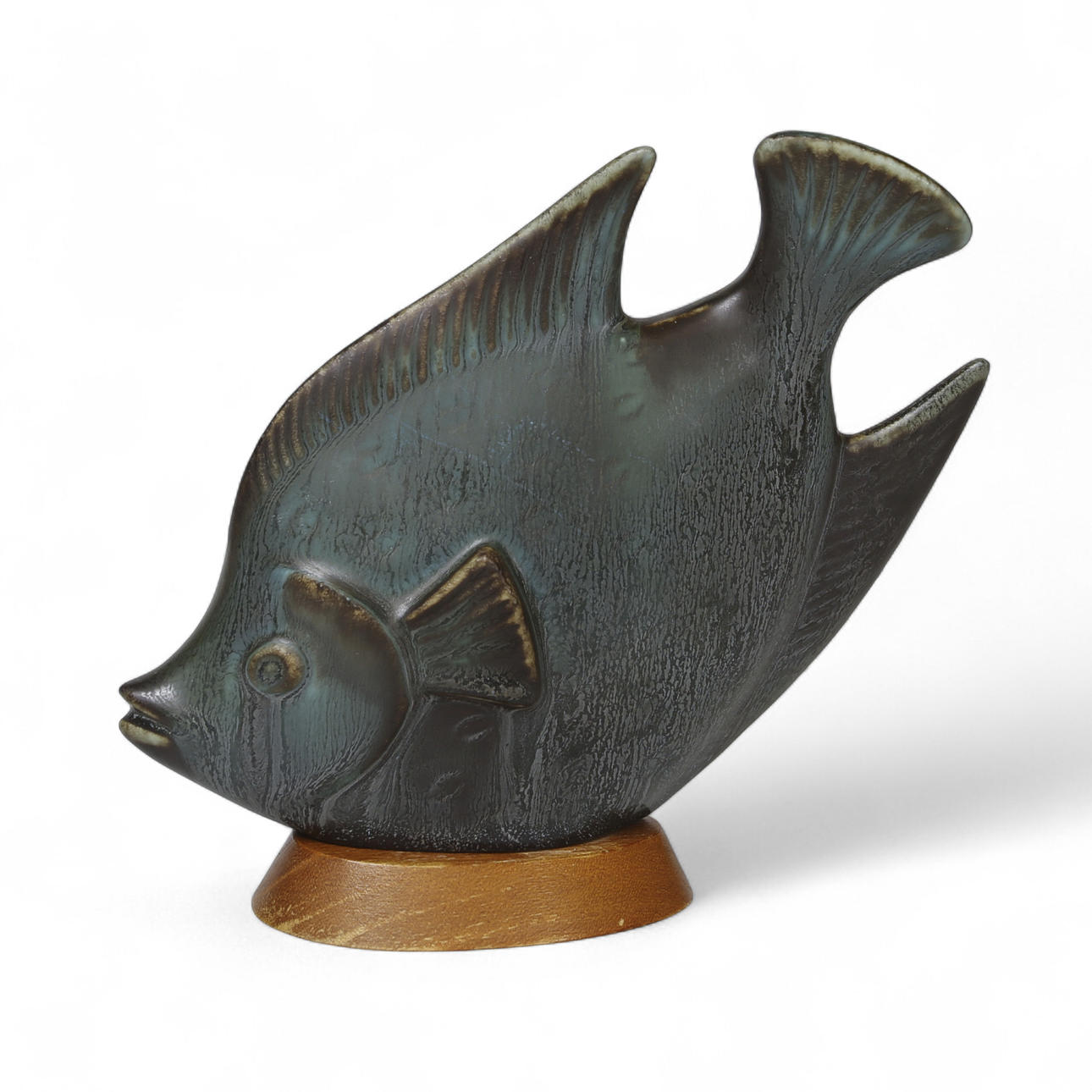 GUNNAR NYLUND. FIGURINES. Stoneware, fish, signed Rörstrand.