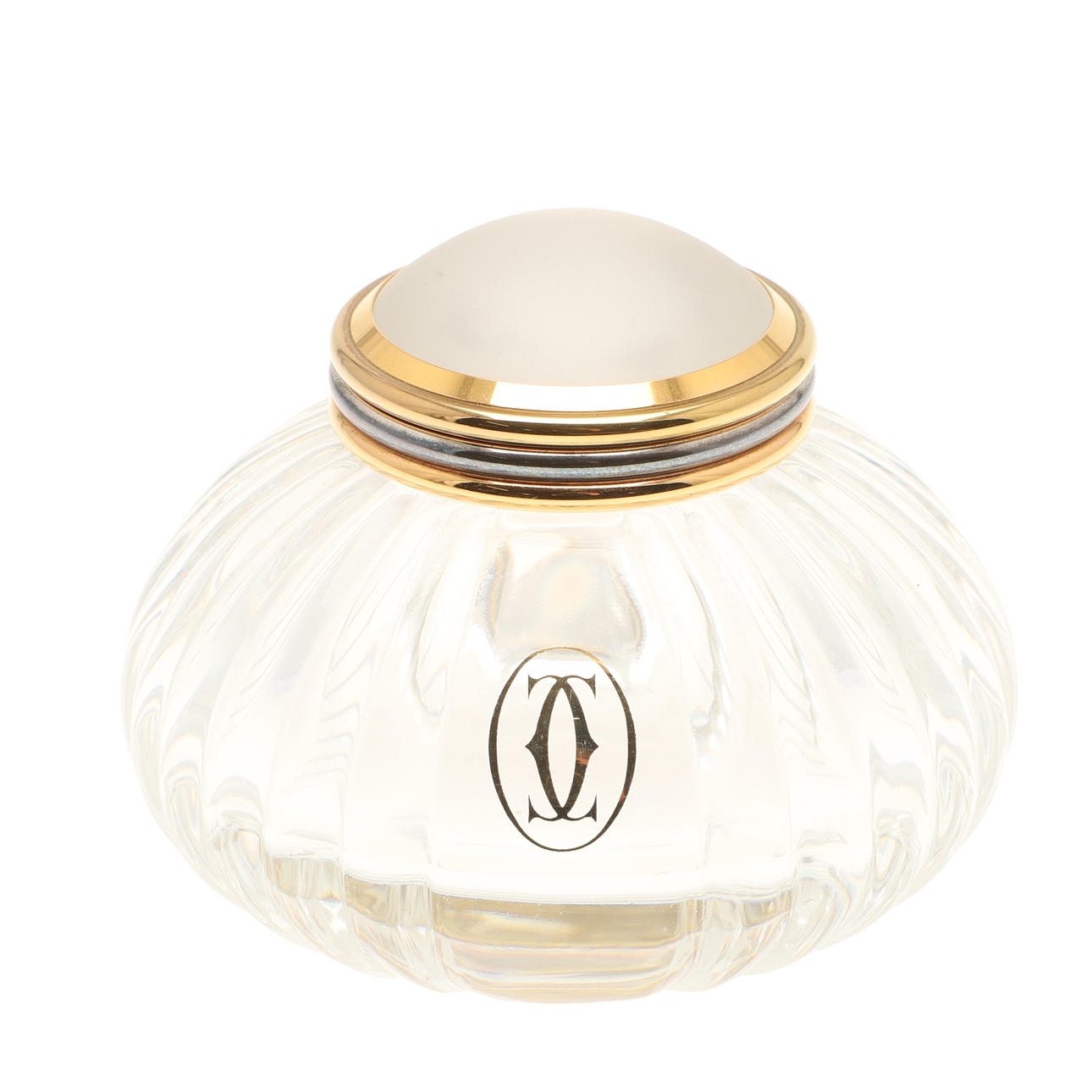 A MUST DE CARTIER CRYSTAL INKWELL.