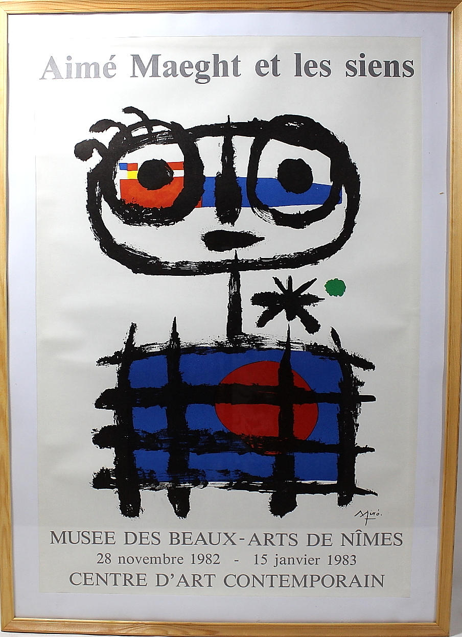 JOAN MIRÔ. färglitorgafi som affisch, signerad.