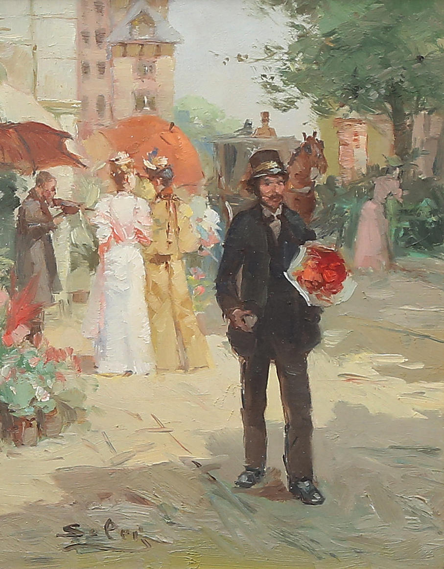 JUAN SOLER. Gallant scene.
