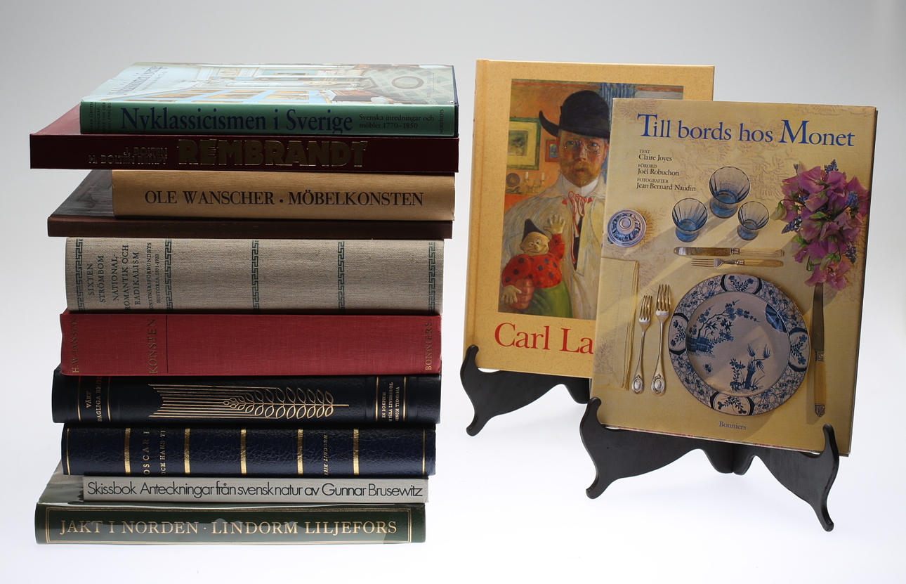 PARTI BÖCKER, 12 delar, i huvudsak konstböcker.