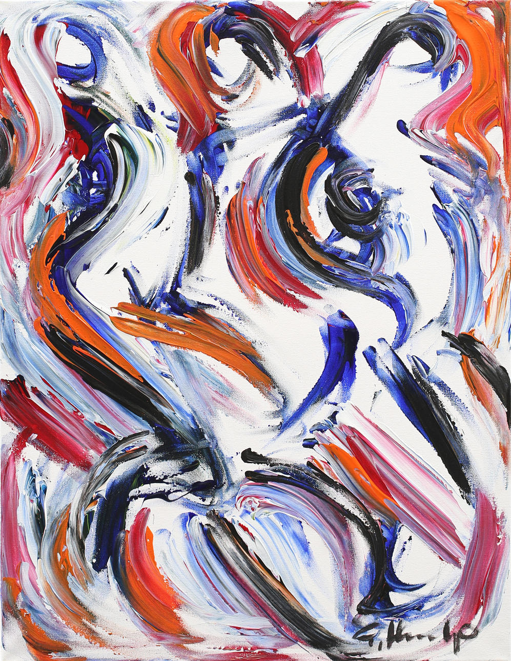 GÖRAN HAUSENKAMP. Modeller, akryl på duk, signerad G Hausenkamp.