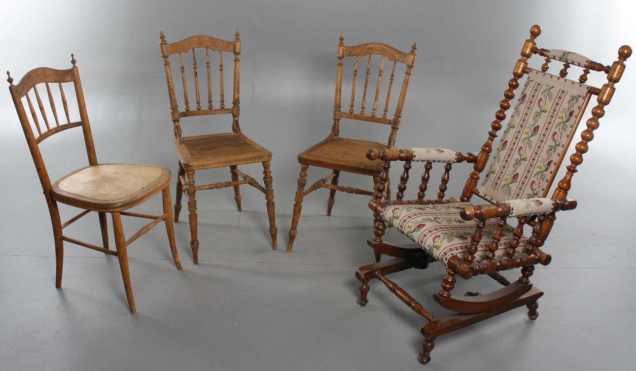 STOLAR, 3 st & GUNGSTOL, Amerikansk modell.