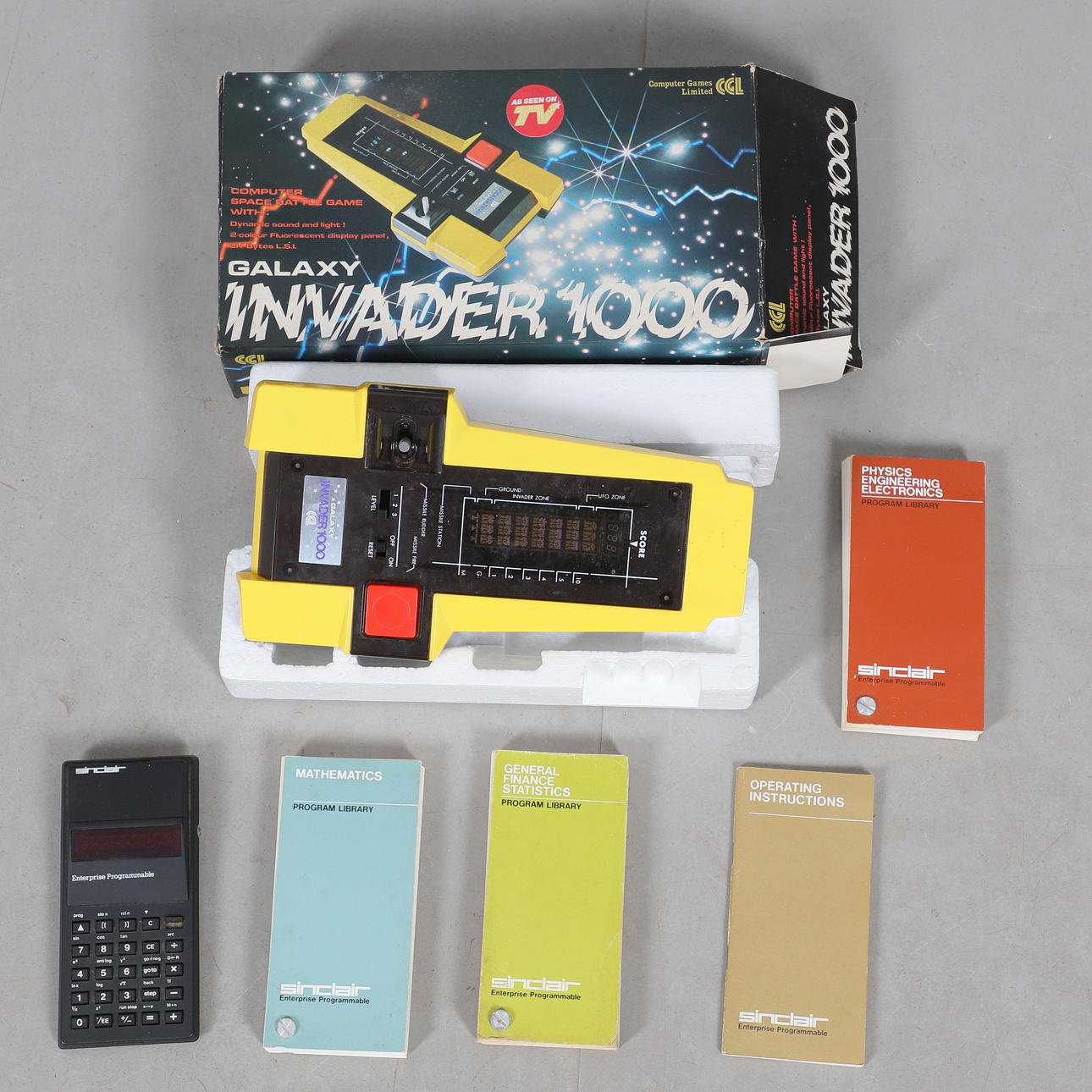 GALAXY INVADER COMPUTER GAME & SINCLAIR CALCULATOR.