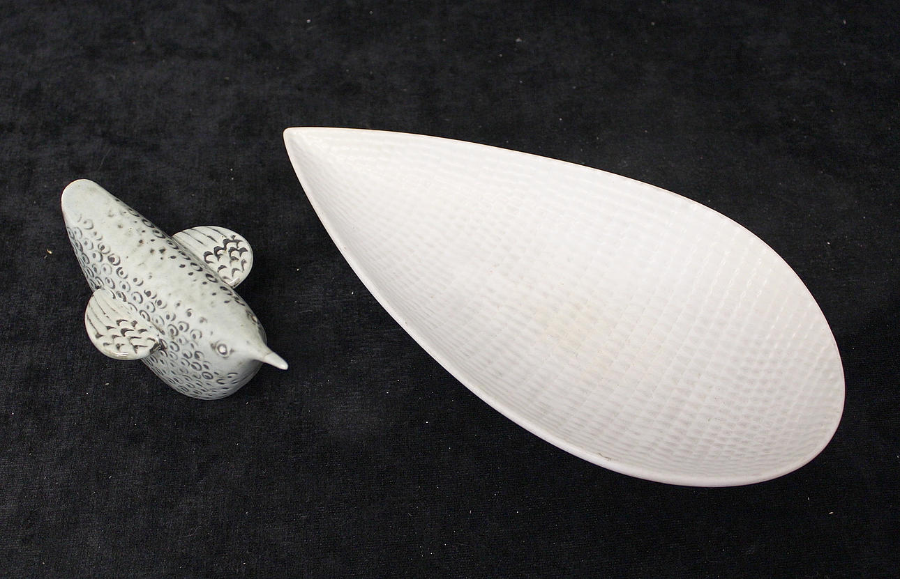 SKÅL och FÅGEL, keramik, Stig Lindberg, Gustavsberg.