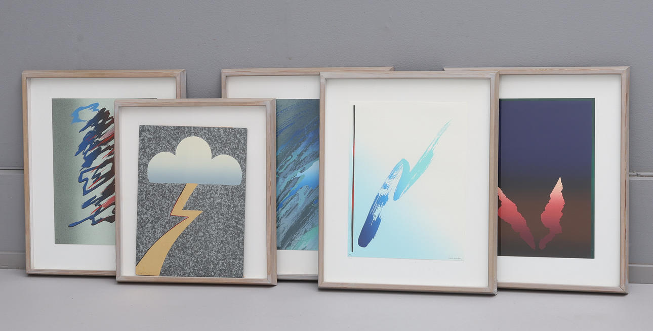 CURT HILLFON. LITHOGRAPHS, FIVE PIECES.