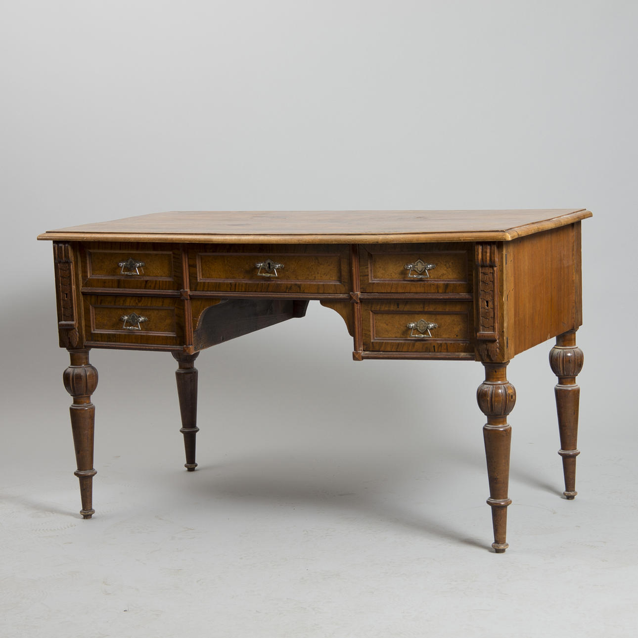 SKRIVBORD, mahogny, rotfaner, nyrenässans.