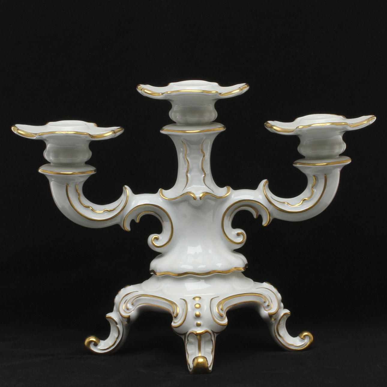 KANDELABER, porslin, Karl Tutter, Hutschenreuther, 1900-tal.