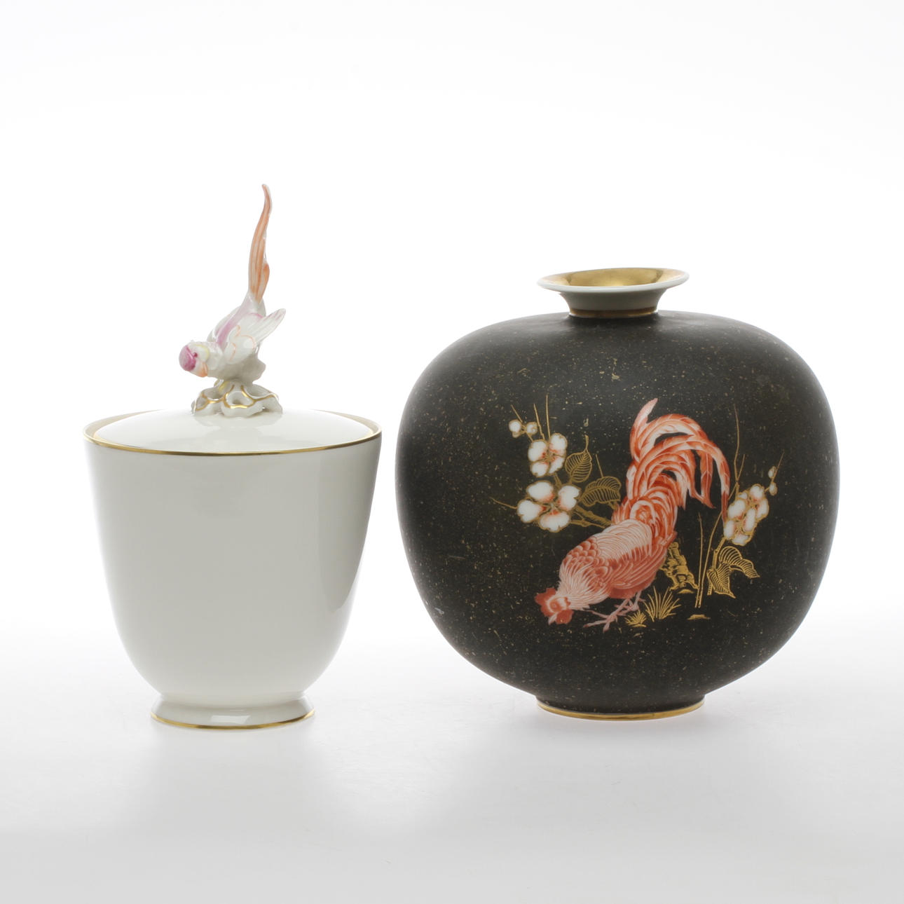 VAS samt LOCKSKÅL, porslin, bland annat Hutschenreuther, 1900-tal.