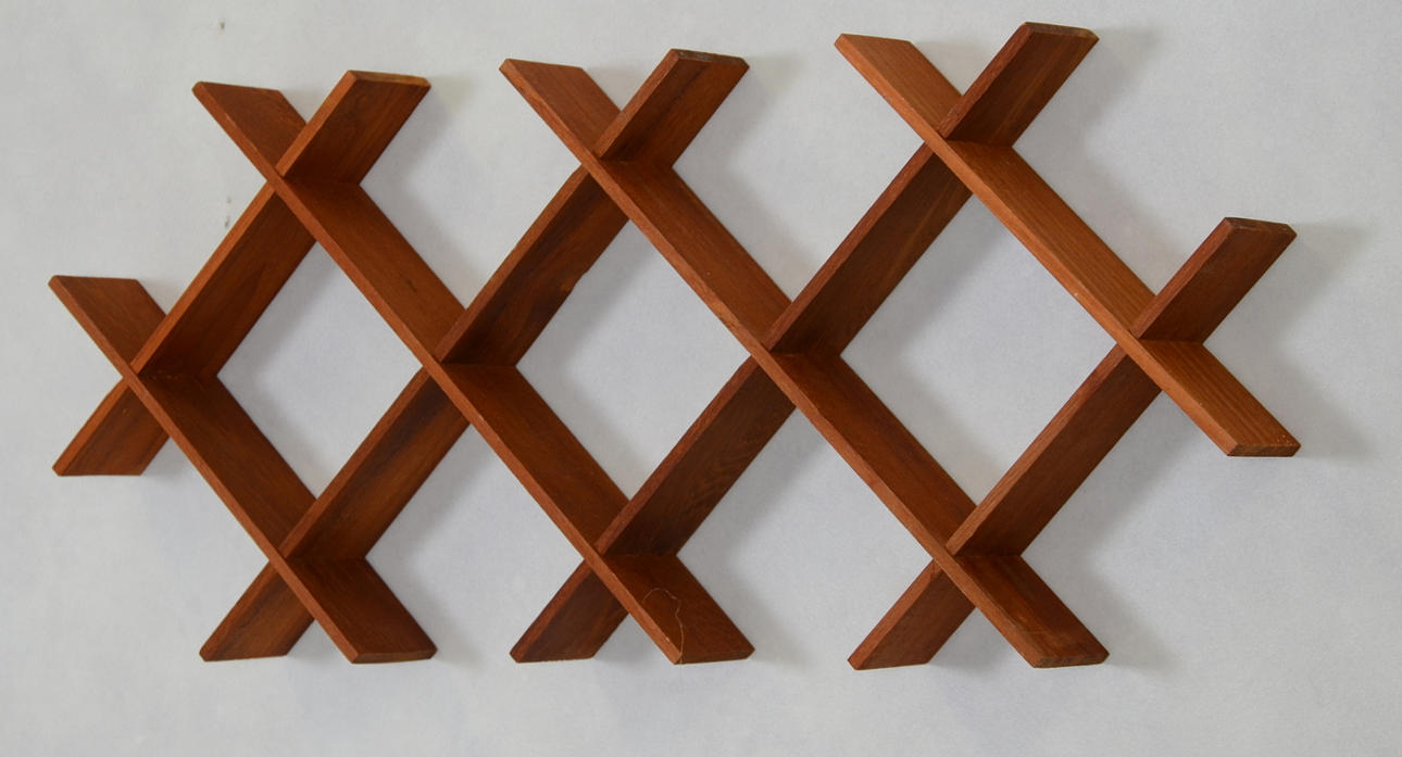 VÄGGHYLLA, TEAK, 1960/70-tal.