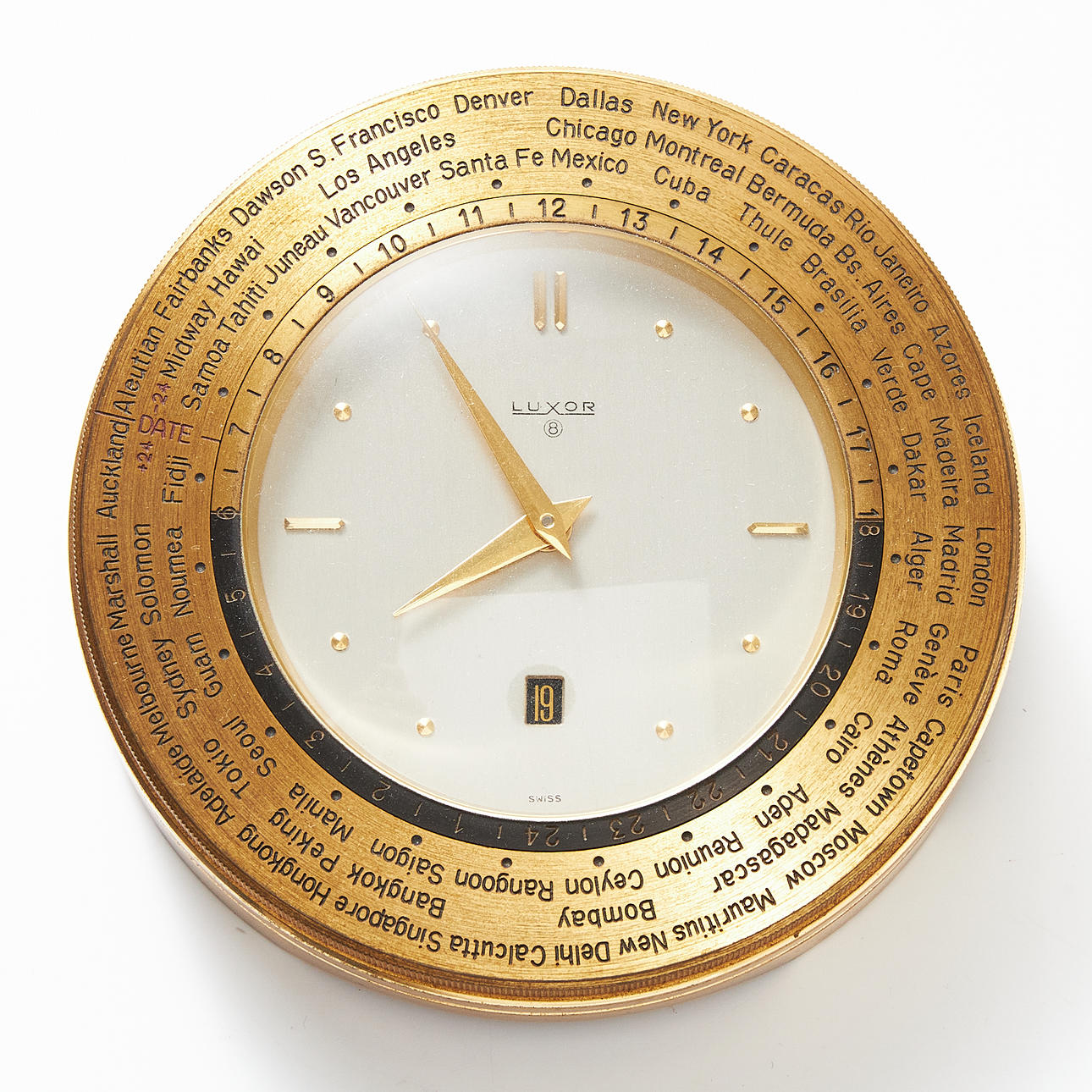 TABLE CLOCK “Luxor” “World time” second half of the 20th century