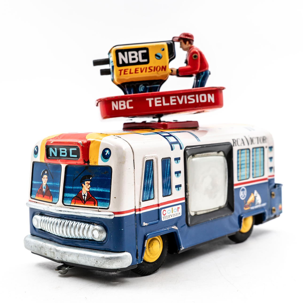 METAL TOY, RCA NBC Mobile Color TV Truck, Yonezawa/Cragstan, Japan