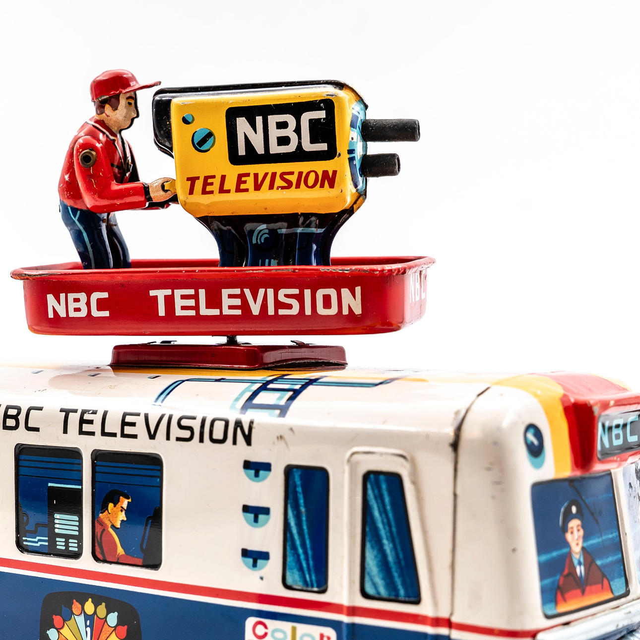 METAL TOY, RCA NBC Mobile Color TV Truck, Yonezawa/Cragstan, Japan