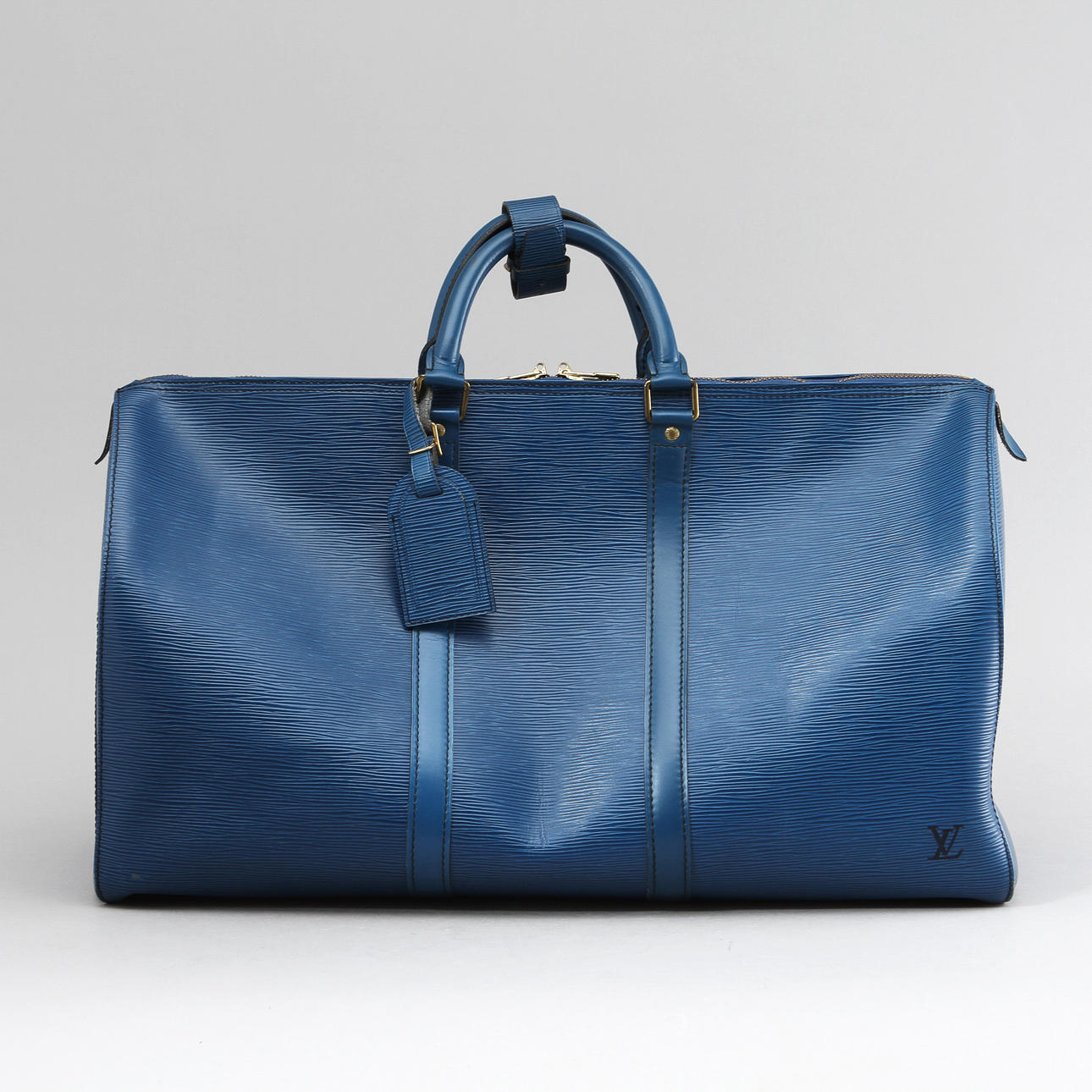 VÄSKA, "Keepall 50", Louis Vuitton, Epi blue.