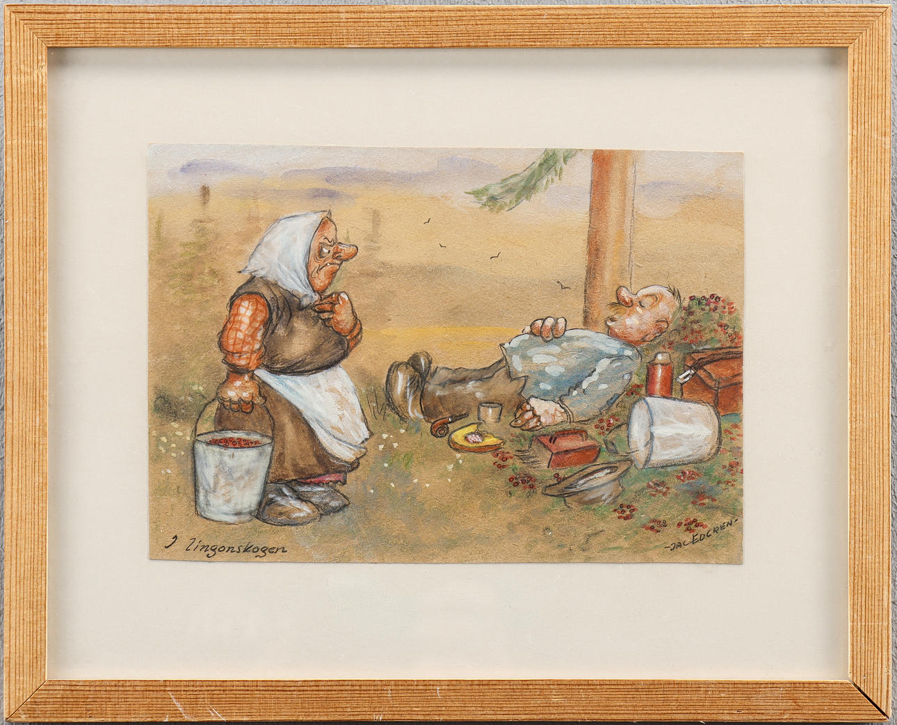 JAC EDGREN. Blandteknik, signerad. Konst - Måleri - Auctionet