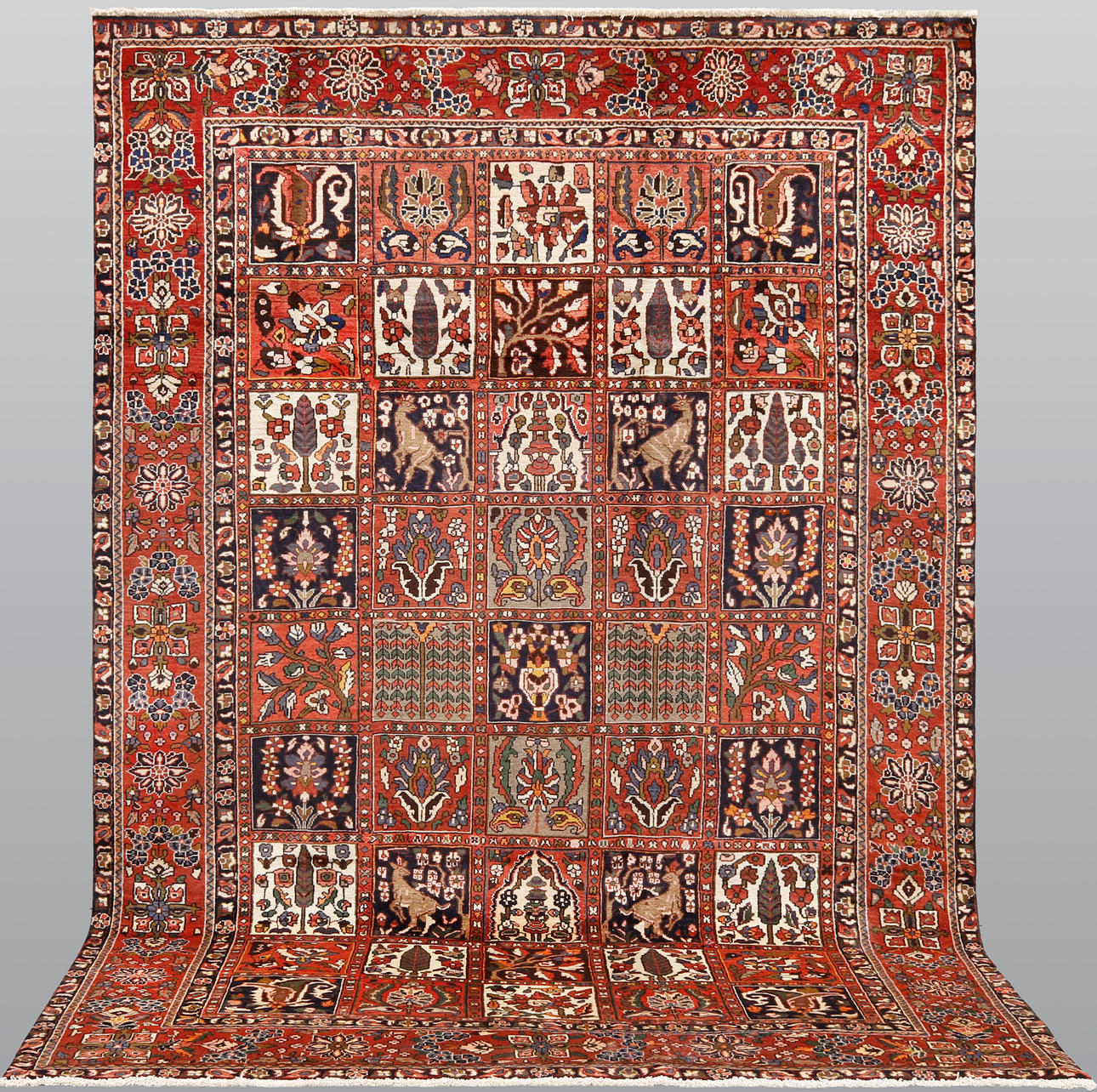 LOUNGE CARPET Baktiari, garden pattern, 313x208 cm.