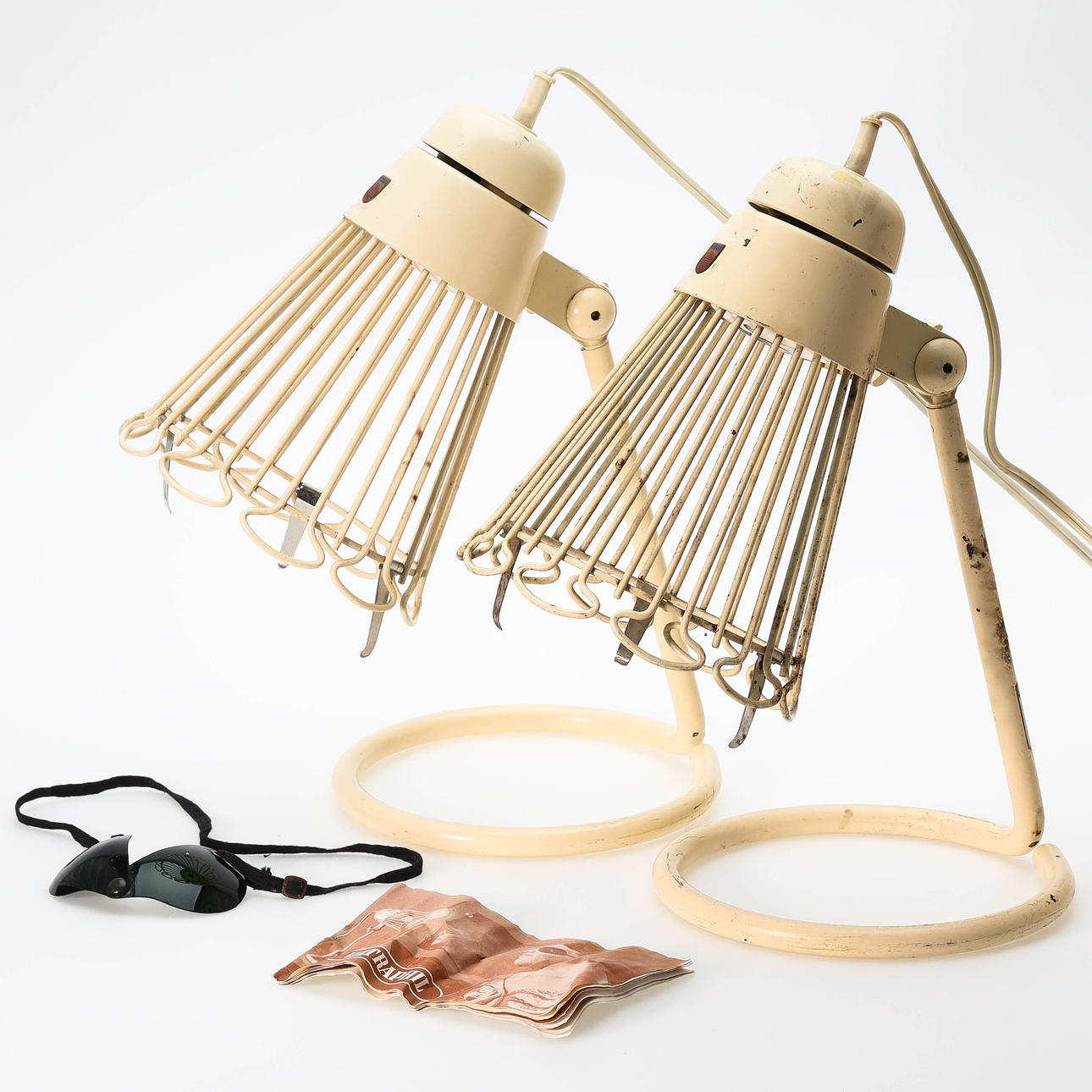 ULTRAPHIL, 2 solar lamps from Philips, 20th century.