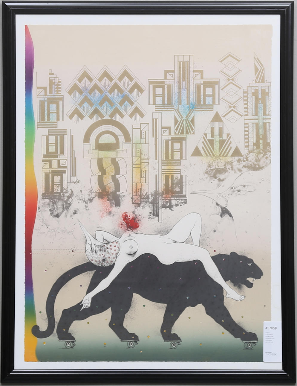 ARDY STRUWER. Färglitografi. Signerad och numrerad 46/100.